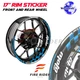 17'' Blue Wheel Rim Decals GP01 Kit For Honda CBR650R 19-20 2019 2020