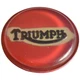 TRIUMPH PETROL TANK CENTRE BADGE RED/SILVER/BLACK X75 83-4776C