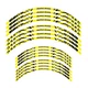 Yellow Dirt Bike MX Wheel Rim Sticker W01B For Kawasaki KLX 450R 18 17 16 15 14
