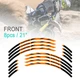 Orange 21in 18in Front Rear Rim Wheel Sticker Decals For Kawasaki KLX Dirt Bike