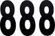 FACTORY EFFEX 8" Black #8 Pro Number Plate Decal MX ATV UTV FX02-4478 941629