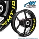 Wheel Decal 17'' Rim Sticker Tape Set For Yamaha MT10 2018-2020