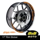ORANGE AA01 17" Wheel Rim Decals Sticker For Kawasaki NINJA 650R 06-18 15 16 17
