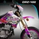 Suzuki Drz400 SM Drz 400s Drz 400 Sticker Kit Graphics Custom Skull Catrina Pink
