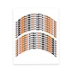 Orange 17 inch Tape Stripe Rim Stickers F01B For Yamaha FJ09 MT-09 Tracer 18-20
