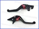 Yamaha XJR1300 (99-03), CNC levers short black/red adjusters, F14/C777