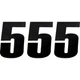 Moose Racing Race Number 5 - Black - 6" | 80115