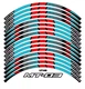 Yamaha MT-03 MT03 Wheel Rim Sticker Decals Set Front & Rear 17" Blue & Red