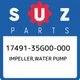 17491-35G00-000 Suzuki Impeller,water pump 1749135G00000, New Genuine OEM Part