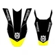 Husqvarna fender decals TC TE FC 125-450 2019-2022 Black bg yellow highlight