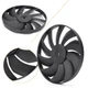 1xEngine Radiator Cooling Fan Black Fit 2007-2011 2008 Kawasaki Ninja ZX6R ZX10R