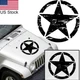 1x 20'' Distressed Military Star Hood Side Door Decal Sticker For Jeep Wrangler