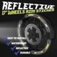 A01B Green Reflective Rim Stickers For Kawasaki Z900 17 18 19 20 21 22