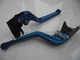 Yamaha YZF750R (93-98), CNC levers long blue/chrome adjusters, F14/C777