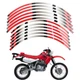 Rim Wheel Stripes Decals Tape Stickers for HONDA XR650L 93-2021 XR250l 91-02 red