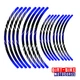 Blue LINE 02 MX Wheel Rim Sticker Decals For Honda XR 400R 1996-04 00 01 02 03