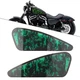 Motorcycle Decals Fuel Gas Tank Stickers for Harley XL883 1200 2Pcs Green Skull