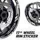 JAZZ19 17'' Rim Wheel Stickers Decal For Kawasaki VULCAN S 650 EN650 15-20 19 18