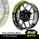 Light Green A2 17" Wheel Rim Stickers Stripes For Honda CB 919 Hornet 900 02-07