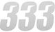 Dcor Slash Plate Number #3 4"H White 3-Pack