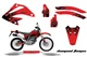 Graphics kit Sticker Decal Wrap for HONDA XR 250 SM 03-07 DIAMOND FLAMES RED