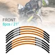 Orange 21in 18in Front Rear Rim Wheel Sticker Decals For Yamaha YZ MX Dirt Bike