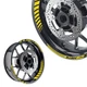 Yellow 17 inch GP02 Wheel Sticker For Suzuki Bandit 1200 GSF1200 97-2000
