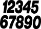 Dirt Digits Black #4 5" Super X Competition Stick-On Numbers 3/P K SX53B-4