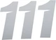 DCOR - 45-28-1 - Slash Number Plate - #1 - White - 4"