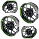 Green Wheel Rim Sticker Model Kit For Yamaha 17 inch Wheel Motorcycles
