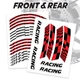GP14 17'' Rim Wheel Stickers Decal Graphic Kit For Yamaha FZ10 MT-10 18-21 20 19
