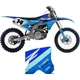 Chrome Series Shroud Graphic Kit for Yamaha YZ250F/YZ450F - Blue/White 27-03206