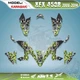 For KAWASAKI KFX 450R 2008-2014 3M Graphics Kits Decals Stickers Reaper Green