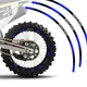 For HONDA XR 250R 90-04 03 02 01 Wheel Stickers Rim 21" 18" Dirt Bike R01B Blue