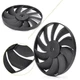 1xEngine Radiator Cooling Fan Black Fit 2007-2011 2008 Kawasaki Ninja ZX6R ZX10R