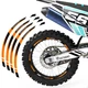 Orange 21in 19in Front Rear Rim Wheel Sticker Decals For Suzuki RM RMZ Dirt Bike