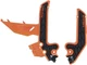 Acerbis X-Grip Frame Guards 16 Orange/Black KTM/Gas Gas 85 SX/MC 85 2025-2026