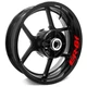 Red Inner Stripe Decal Wheel Stickers For Kawasaki ER6F 09-16