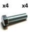 (4) GENUINE POLARIS REAR MIDDLE WHEEL STUD BOLT 7512673    FAST SHIPPING