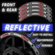 Red 17" Rim Reflective Wheel Stickers SH26 For Kawasaki VULCAN S 650 EN650 15 16