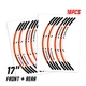 P04B For Yamaha YZF R3 2015-2021 Orange Wheel Decal Rim Sticker 20 19 18 17 16