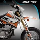 Suzuki Drz400sm Drz 400s 400 kit decal graphics Stickers Supermoto Custom Racing