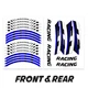 ZZDX 17'' Rim Wheel Stickers Decal Graphic Kit For Yamaha FZ09 MT-09 18-21 20 19