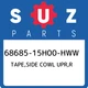 68685-15H00-HWW Suzuki Tape,side cowl upr,r 6868515H00HWW, New Genuine OEM Part