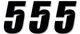 Dcor Slash Plate Number #5 4"H Black 3-Pack