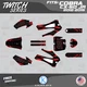 Graphics Kit for Cobra CX50 JR (2012-2015) Twitch Series - Red