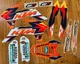 KTM Team Graphics Kit 85SX / 105SX 2013 2014 2015 2016 2017 includes backgrounds