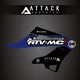 Attack Graphics Renegade Radiator Shroud Decal YZ Blue For Yamaha YZ250X 2023-26