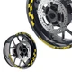 Yellow 17'' Rim Wheel Sticker Decal Strip For Kawasaki Ninja 650R 2006-2021