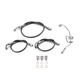 Black Brake Line Kit For Harley 07-19 16"-18" Handlebar Dyna Fat Bob Non-ABS